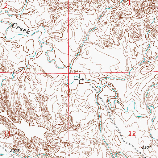 Topographic Map of 15N56E12BBBA01 Well, MT