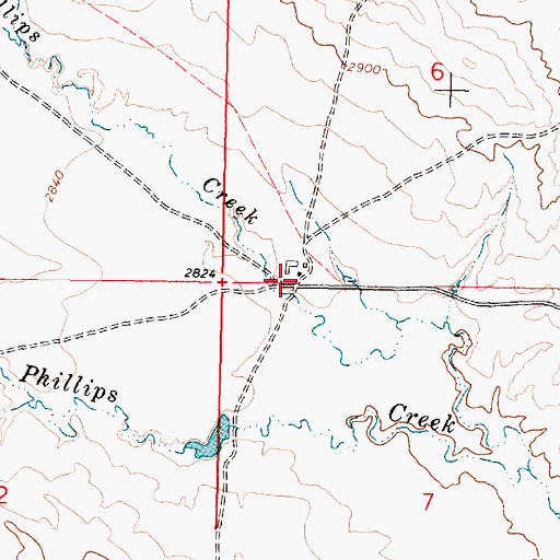 Topographic Map of 15N40E06CCDC01 Well, MT