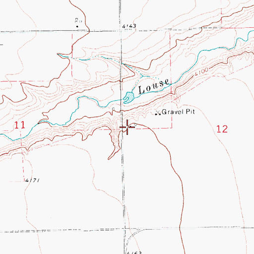 Topographic Map of 15N14E12BCC_01 Well, MT