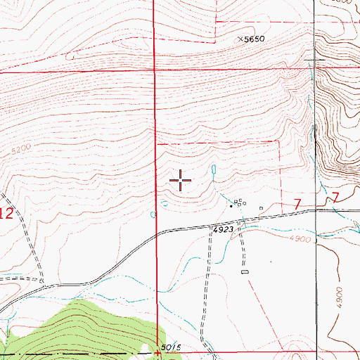 Topographic Map of 15N11E07BC__01 Spring, MT