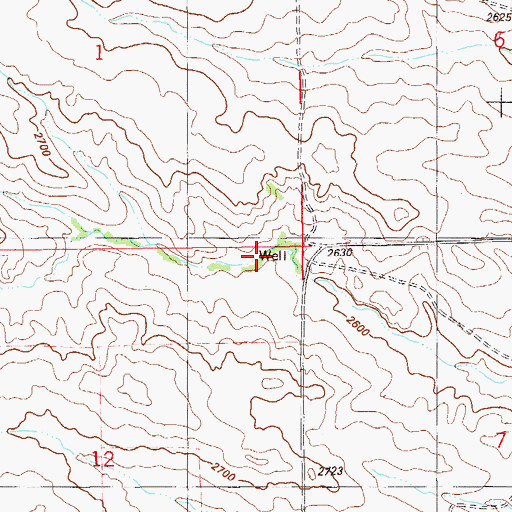 Topographic Map of 15N59E12AAA_01 Well, MT