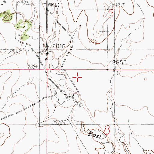 Topographic Map of 15N51E08BBD_01 Well, MT
