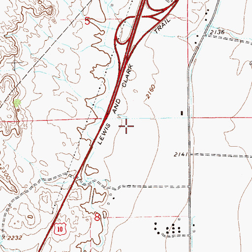 Topographic Map of 15N55E04CBB_01 Well, MT