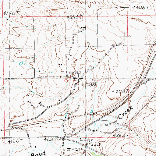 Topographic Map of 15N19E08ACCA01 Well, MT