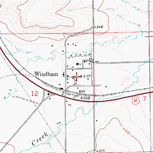 Topographic Map of 15N12E12ADAC01 Well, MT