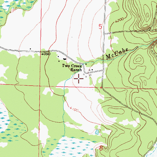 Topographic Map of 15N12W05CDCA01 Well, MT