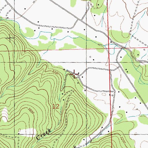 Topographic Map of 15N23W12ABDD01 Well, MT