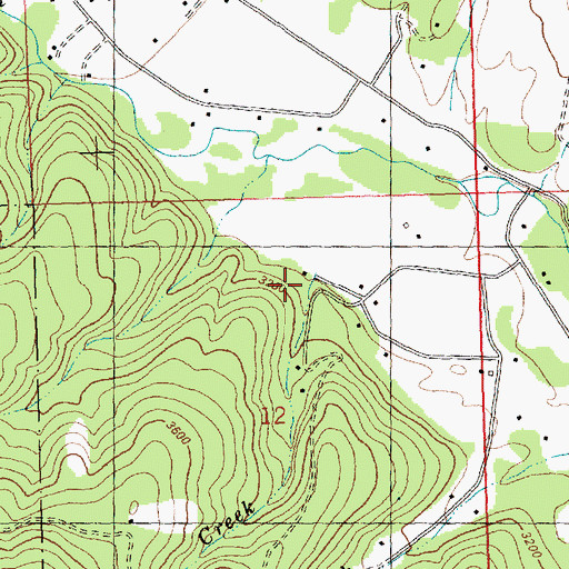 Topographic Map of 15N23W12ABCA01 Well, MT