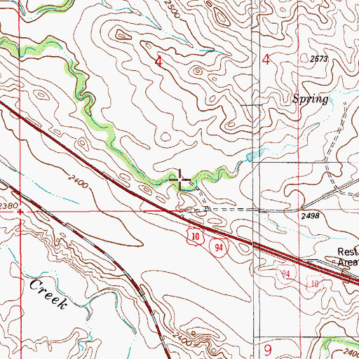 Topographic Map of 15N57E04DCCA01 Well, MT