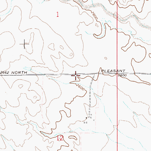 Topographic Map of 15N53E12ABAB01 Well, MT