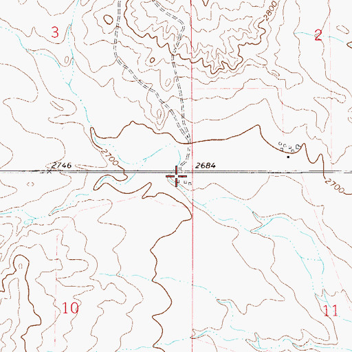 Topographic Map of 15N53E10AAAB01 Well, MT