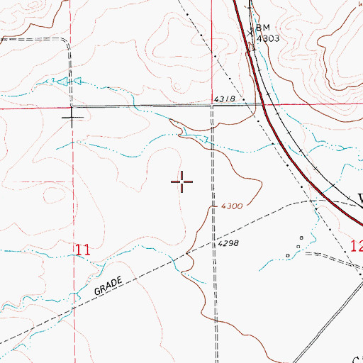 Topographic Map of 15N12E11AADC01 Well, MT