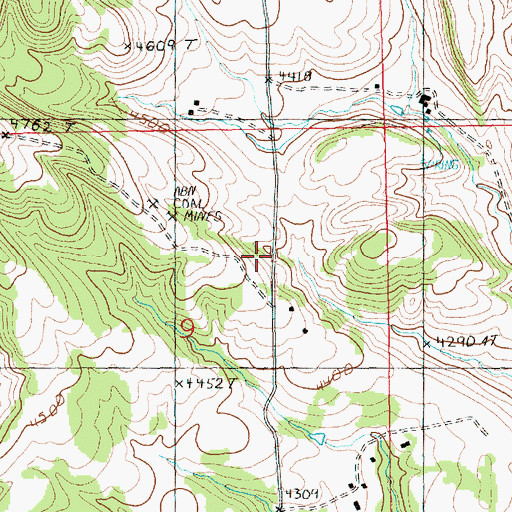 Topographic Map of 15N20E09ABDA01 Well, MT