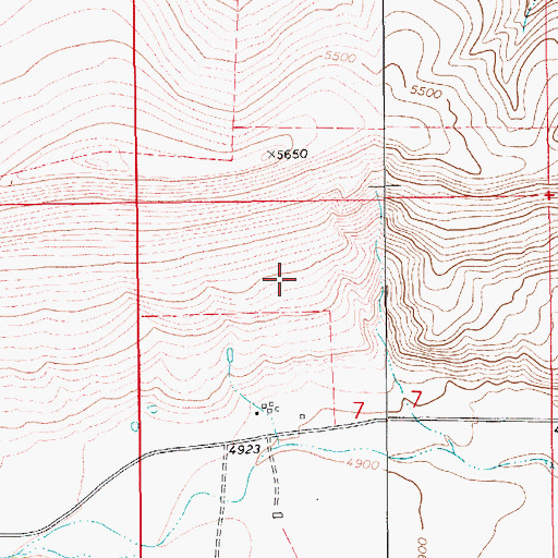 Topographic Map of 15N11E07BA__01 Spring, MT