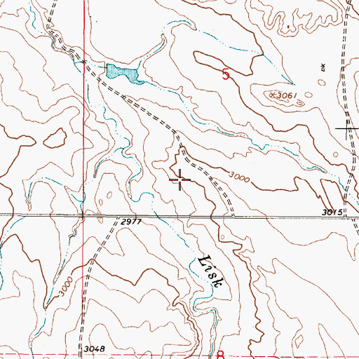 Topographic Map of 15N47E05CB__01 Well, MT