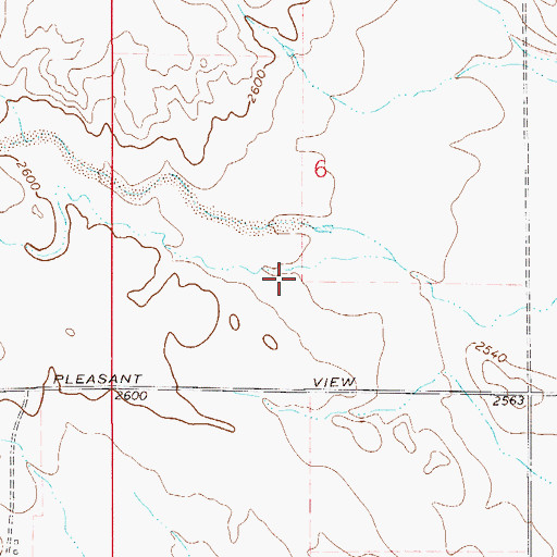 Topographic Map of 16N54E06CDAA01 Well, MT