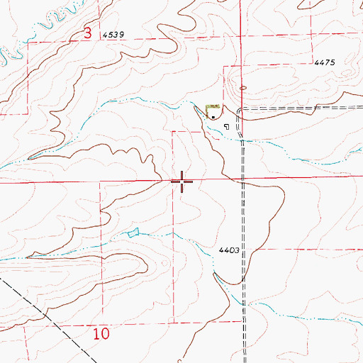 Topographic Map of 15N12E03DD__01 Well, MT