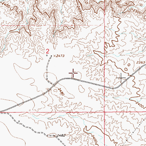 Topographic Map of 15N54E02DADB01 Well, MT