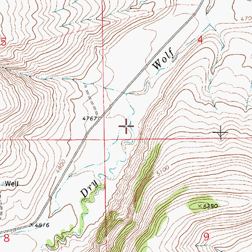 Topographic Map of 15N11E04CC__01 Spring, MT