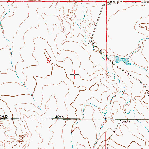 Topographic Map of 15N47E06DABC01 Well, MT