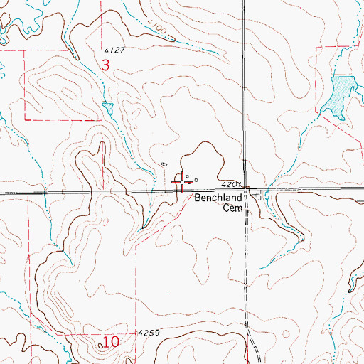 Topographic Map of 15N13E03DDD_01 Well, MT