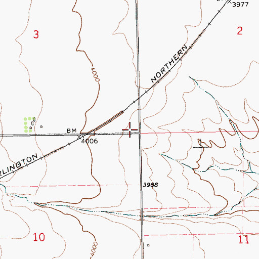 Topographic Map of 15N15E03DDD_01 Well, MT