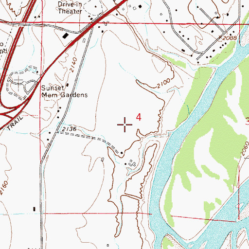 Topographic Map of 15N55E32BDB_01 Well, MT
