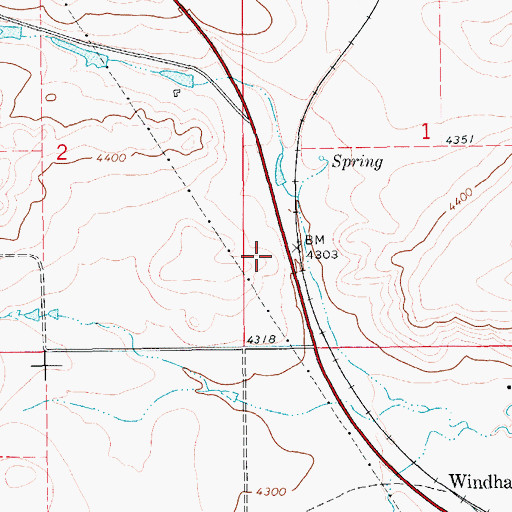 Topographic Map of 15N12E01CB__01 Well, MT