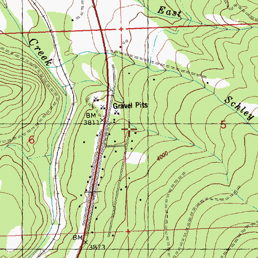 Topographic Map of 15N19W05BCCC01 Well, MT