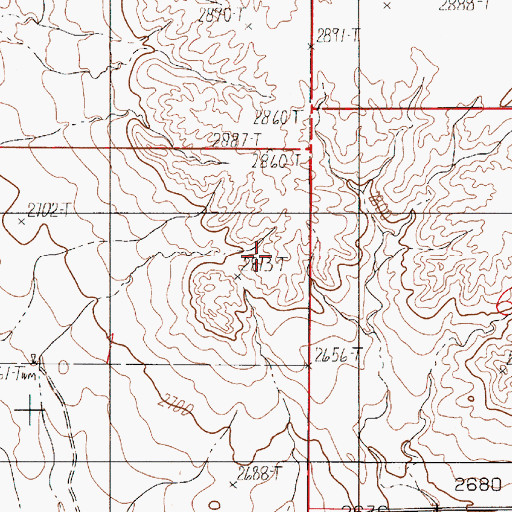 Topographic Map of 15N52E01ACD_01 Well, MT