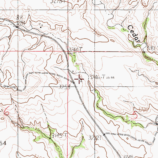 Topographic Map of 15N49E05BBCD01 Well, MT
