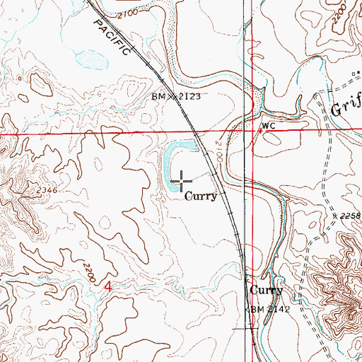 Topographic Map of 15N56E04AACB01 Well, MT