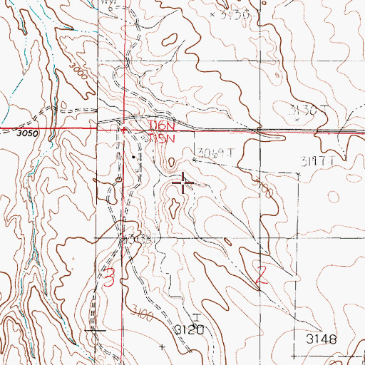 Topographic Map of 15N47E02BAA_01 Well, MT