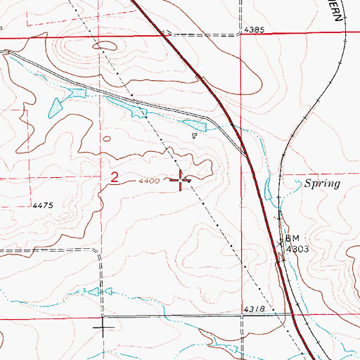 Topographic Map of 15N12E02AD__01 Well, MT
