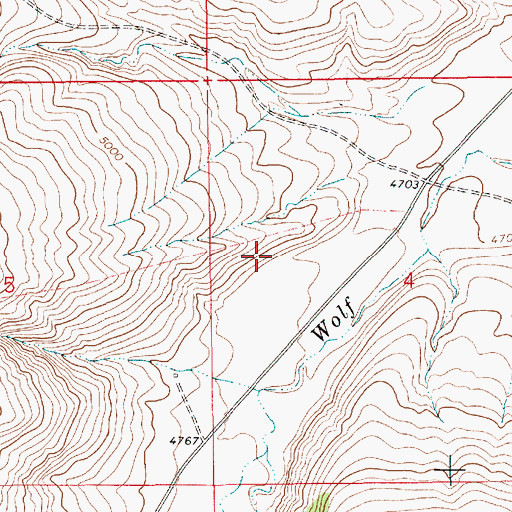 Topographic Map of 15N11E04BC__01 Spring, MT