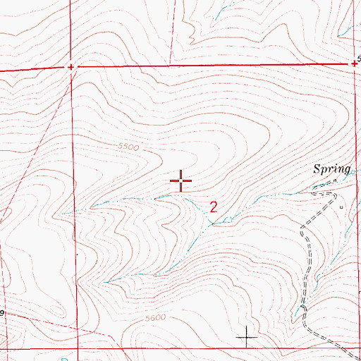 Topographic Map of 15N10E02BD__01 Spring, MT