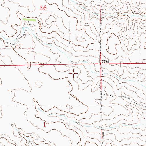 Topographic Map of 15N59E01AA__01 Well, MT