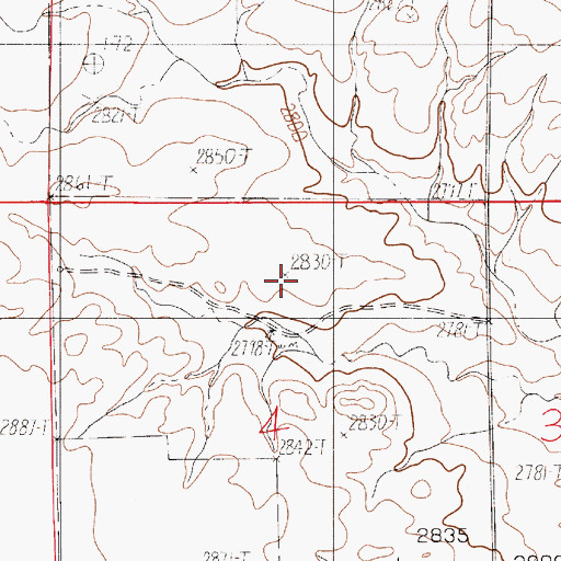 Topographic Map of 15N53E04ACB_01 Well, MT