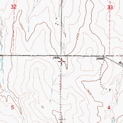Topographic Map of 15N46E04BBBC01 Well, MT