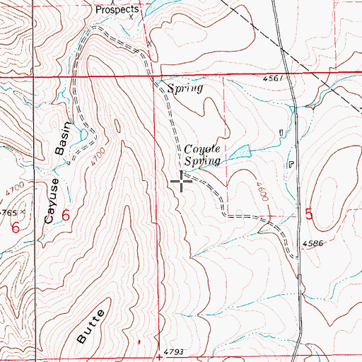 Topographic Map of 15N12E05BC__01 Spring, MT