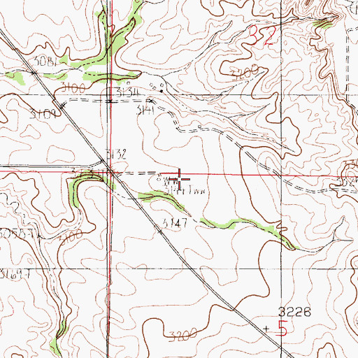 Topographic Map of 15N48E05BBA_01 Well, MT