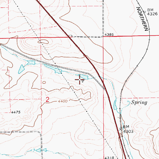 Topographic Map of 15N12E02ADBD01 Well, MT