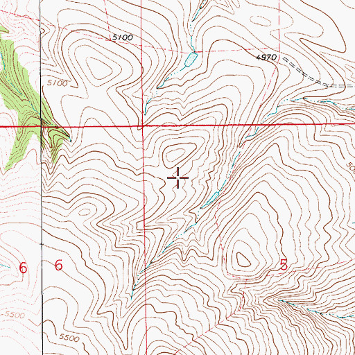 Topographic Map of 15N11E05BB__01 Spring, MT