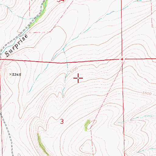 Topographic Map of 15N10E03AB__01 Spring, MT