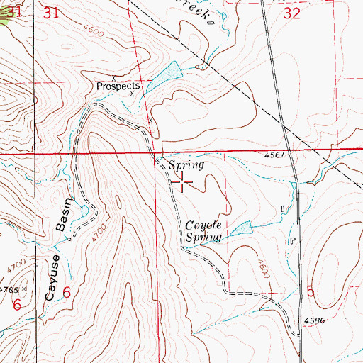 Topographic Map of 15N12E05BB__01 Spring, MT