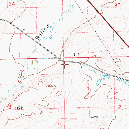 Topographic Map of 16N12E35CC__01 Well, MT