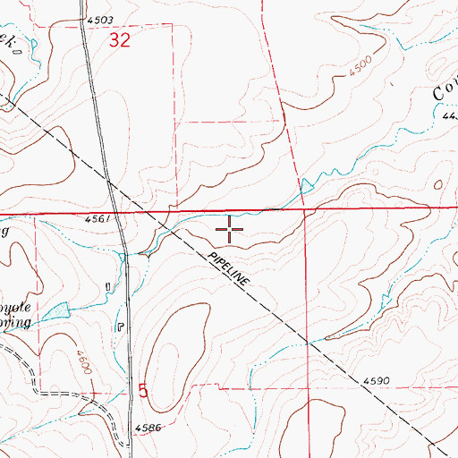 Topographic Map of 16N12E32DD__01 Well, MT