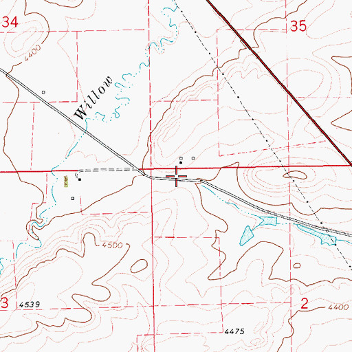 Topographic Map of 15N12E02BBBA01 Well, MT