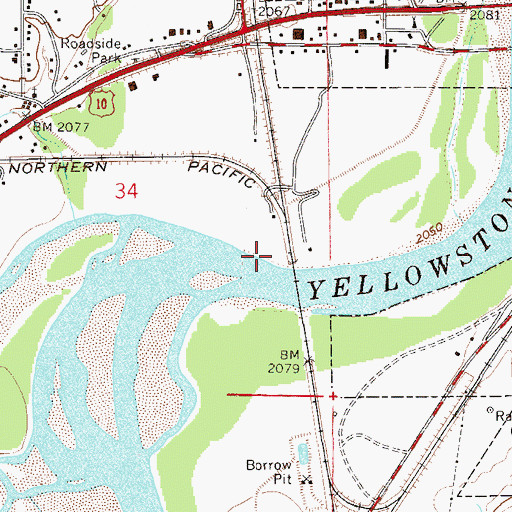 Topographic Map of 16N55E34DA__01 Well, MT