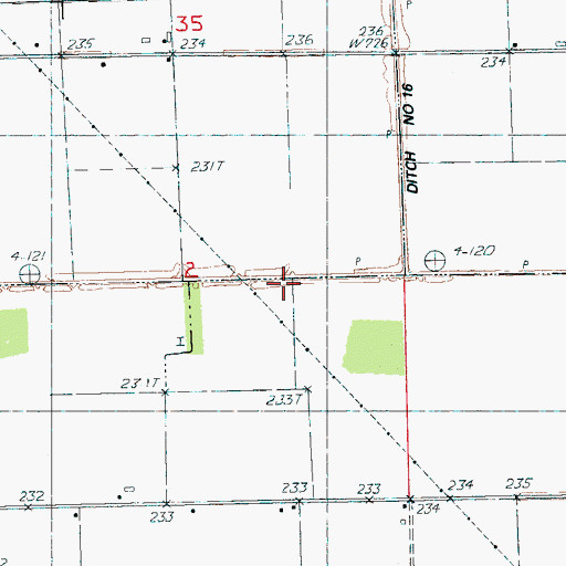 Topographic Map of Ditch Number 13, AR